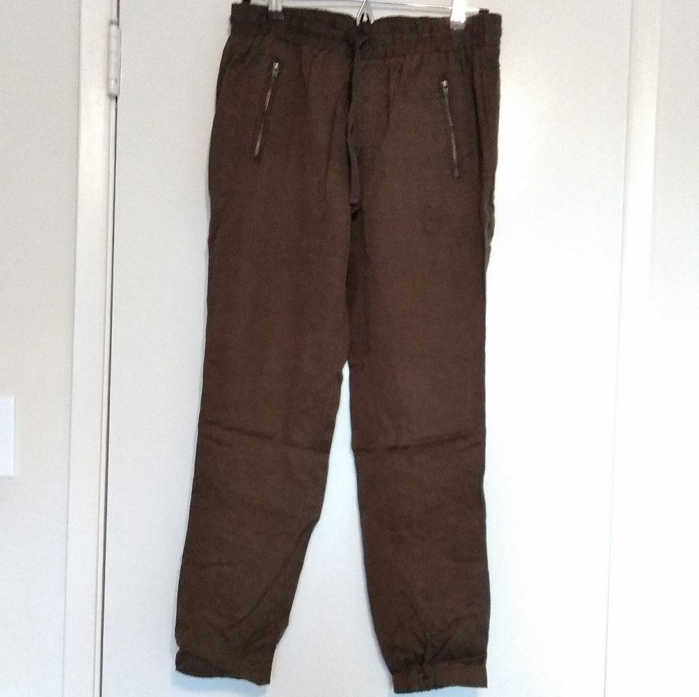 Michael Stars Dark Green Lyocell Joggers